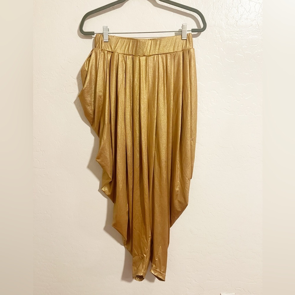 Ira Soleil Gold Harem Pants Size XS